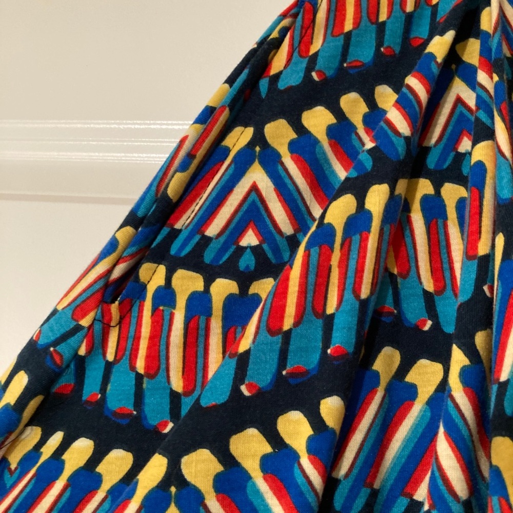 Lularoe Madison skirt xs red yellow blue black